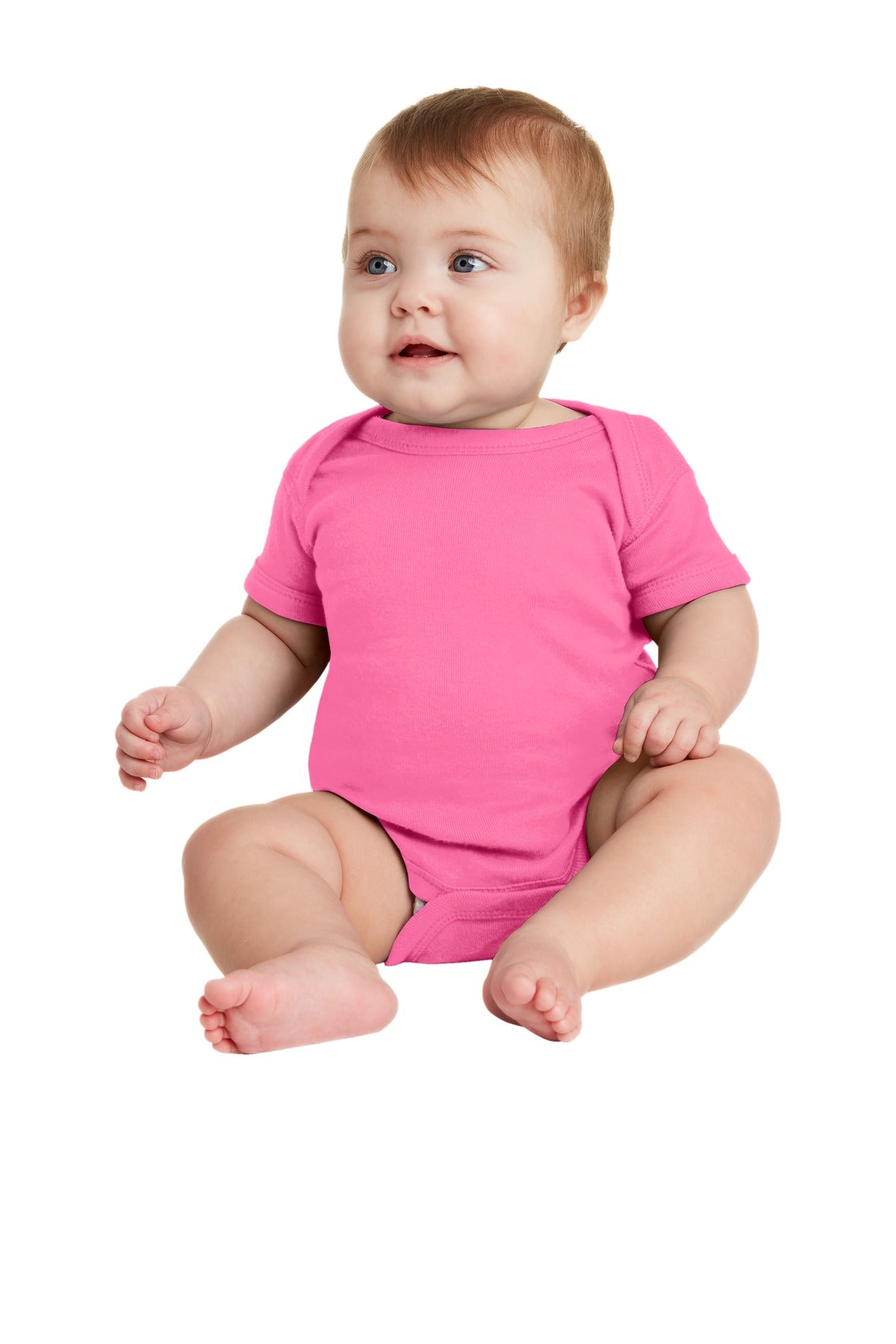 Rabbit Skins ™  Infant Short Sleeve Baby Rib Bodysuit. RS4400