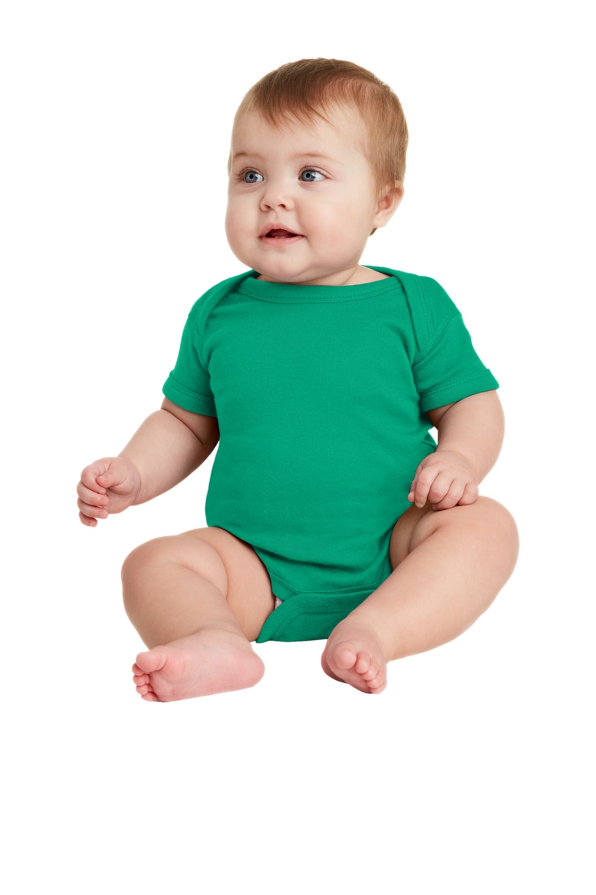 Rabbit Skins ™  Infant Short Sleeve Baby Rib Bodysuit. RS4400