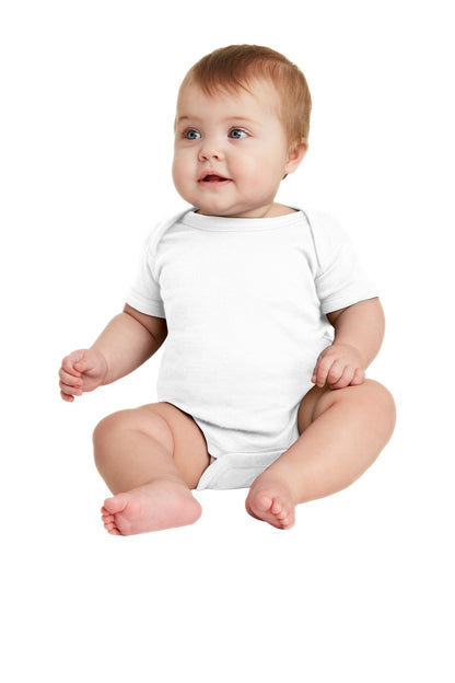 Rabbit Skins ™  Infant Short Sleeve Baby Rib Bodysuit. RS4400