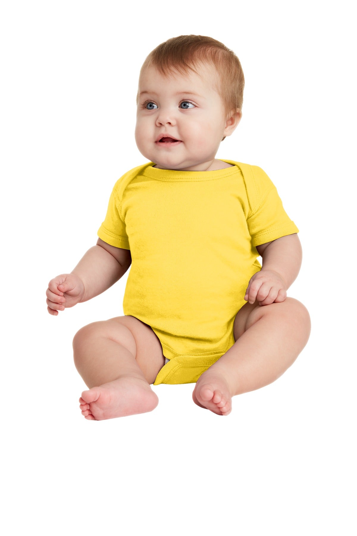 Rabbit Skins ™  Infant Short Sleeve Baby Rib Bodysuit. RS4400