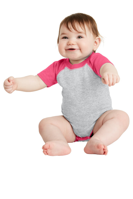 DISCONTINUED  Rabbit Skins ™  Infant Baseball Fine Jersey Bodysuit. RS4430