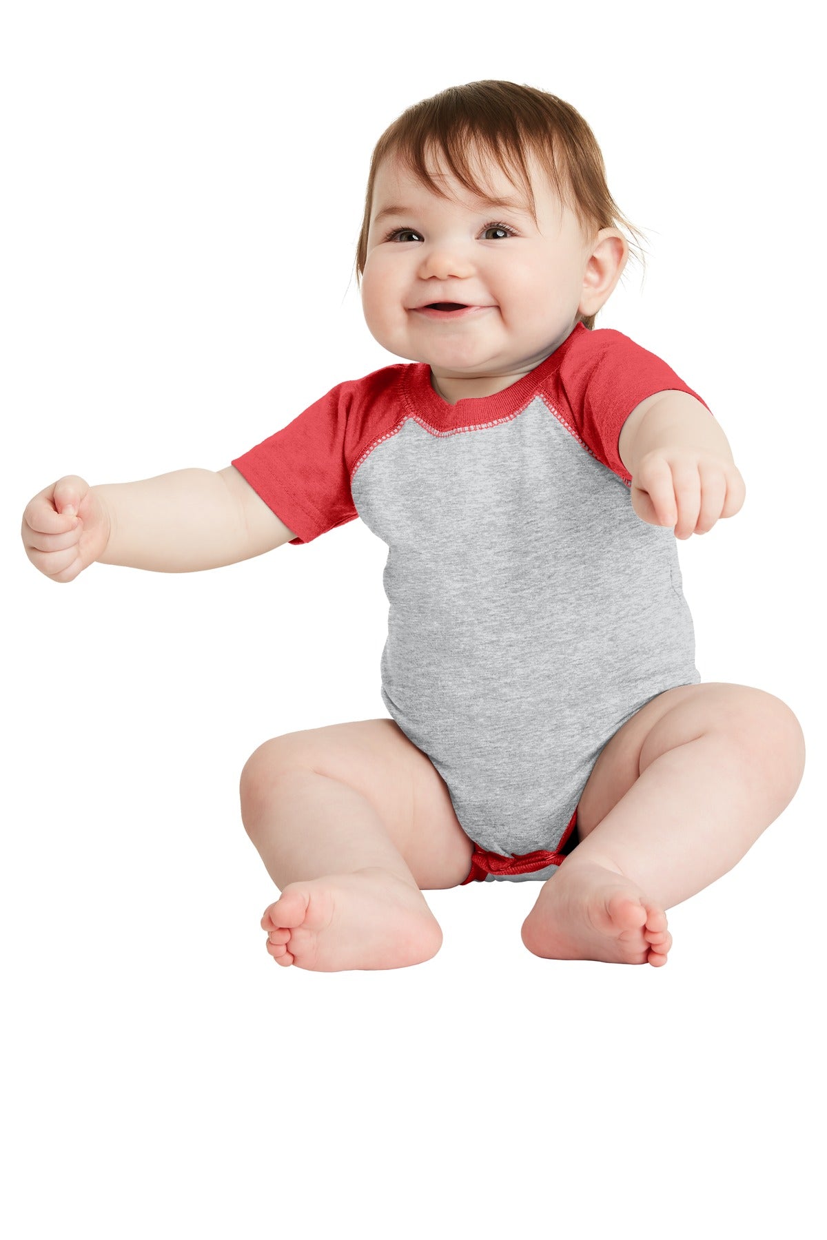 DISCONTINUED  Rabbit Skins ™  Infant Baseball Fine Jersey Bodysuit. RS4430
