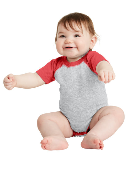 DISCONTINUED  Rabbit Skins ™  Infant Baseball Fine Jersey Bodysuit. RS4430