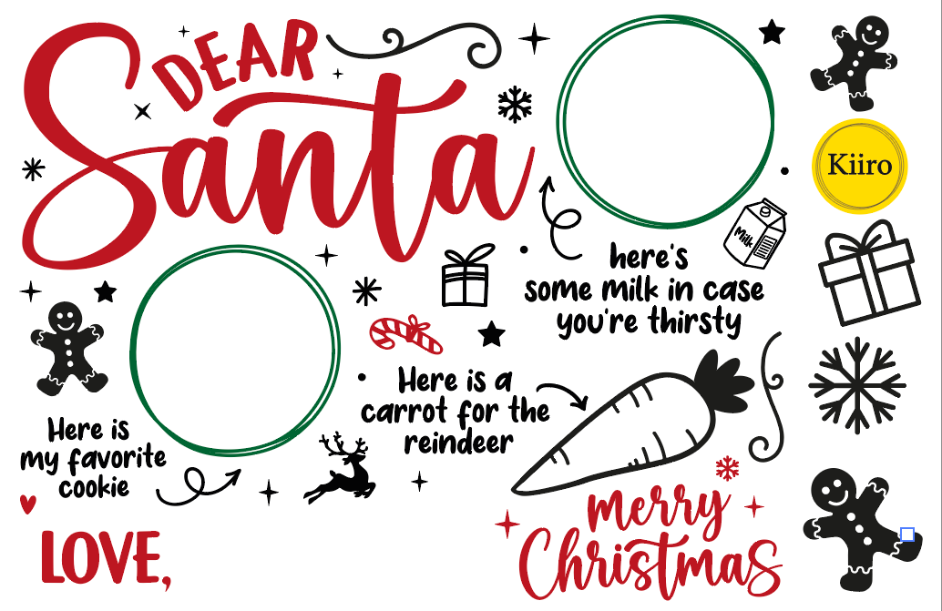 Christmas Dear Santa Placemats